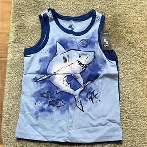 Boys 2 PK blue tank tops sharks the children’s place